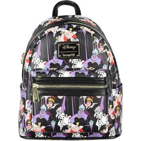 Loungefly Dr. Seuss The Grinch and Max All-Over Print Faux Leather Mini Backpack
