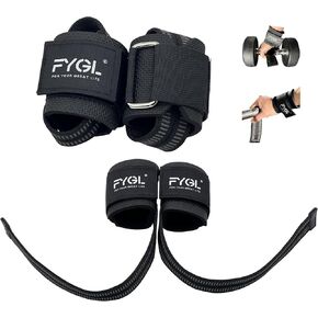 Lifting-Straps - Neoprene Padded Wrist-Wraps with Nylon Dura Grip Gym-Straps for Weightlifting, Powerlifting, Deadlift & Strength Training