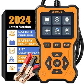 Car Battery Tester 12V 24V Load Tester,100-2000CCA Automotive Alternator Tester Battery Analyzer Digital Charg System Tester Scan Tool Crank System Tester for Truck Marine Motorcycle SUV Boat.
