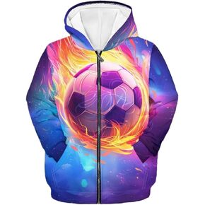 Belidome Kids Hoodie Zip Up for Boys Girls Atheltic Sweatshirt Jacket Size S-XL Soft Lightweight with Hooded and Pocket