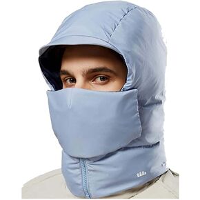 Men Women Winter Ear Flap Trooper Trapper Down Hat Hunting Skating Skiing Thermal Hats with Mask Ear Flaps Ushanka