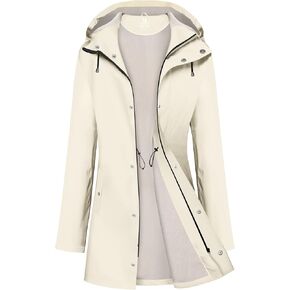 UNIQUEBELLA Women Long Trench Coat Single-Breasted Windproof Classic Overcoat Belted Slim Outerwear Coat with Belt & Hood（Pink） in Kuwait