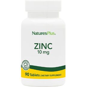 NaturesPlus Zinc Tablets - 30 mg, 90 Vegetarian Tablets - Immune System Supplement for Cellular Growth & Repair - Promotes Healthy Digestion, Metabolism & Vision - Gluten-Free - 90 Servings