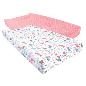 Hudson Baby Unisex Baby Cotton Changing Pad Cover, Tractor and Cow, One Size