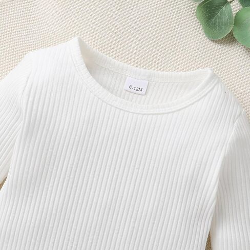 Tiny Cutey Newborn Baby Girl Clothes Bell Sleeve Romper and Corduroy Overalls Shorts Infant Girl Fall Outfits in Kuwait