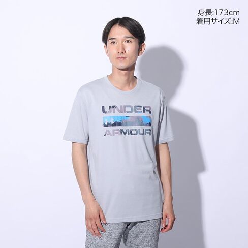 Under Armour - Mens Stacked Logo Fill T T-Shirt, Color Black/Pewter (002), Size: Small in Saudi Arabia