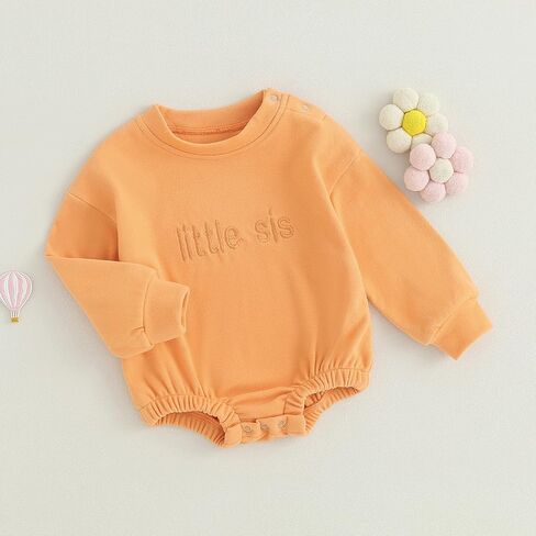 Ursobutegl Baby Boy Girl Sweatshirt Bubble Romper Long Sleeve Oversized Sweater Onesie Newborn Warm Winter Outfit Clothes in Kuwait