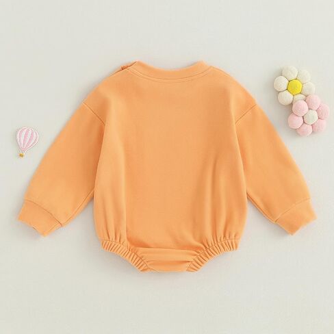 Ursobutegl Baby Boy Girl Sweatshirt Bubble Romper Long Sleeve Oversized Sweater Onesie Newborn Warm Winter Outfit Clothes in Kuwait