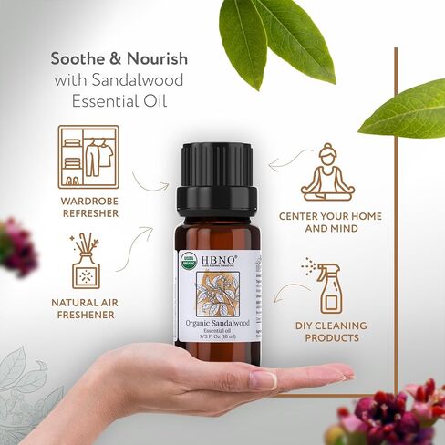 زيت عشبة الليمون العطري العضوي من HBNO - حجم كبير 4 أونصة (120 مل) - زيت عشبة الليمون العطري العضوي المعتمد من وزارة الزراعة الأمريكية، مقطر بالبخار للعلاج بالروائح العطرية، وصناعة الصابون، DIY، موزع الروائح in Kuwait