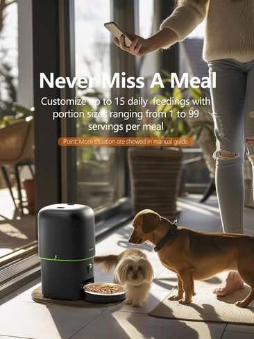 Yuposl Automatic Cat Feeders with Camera - 5G WiFi App Control 1080 HD Video with Night Vision, 2-Way Audio 16cup/136oz Cat Food Dispenser Easy to Use and Clean, Timed Pet Feeder Also for Dogs in Saudi Arabia