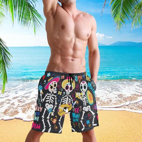 visesunny Stylish Lion Animal 3D Print Summer Men's Swim Trunks Quick Dry Bathing Suits Beach Holiday Party Swim Shorts in Saudi Arabia