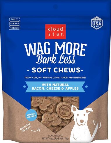 Cloud Star Wag More Bark Less - Dog Treats - Soft Chews - Grain Free Cheddar Cheese - 5 oz Pouch in Saudi Arabia