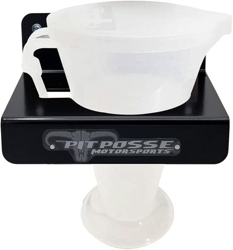 كأس قياس الزيت من Pit Posse PP3318 - إبريق أدوات السباق - علبة أدوات سائل محرك الزيت ثنائية الشوط - 16:1 إلى 70:1 نسبة سوائل المحرك الممزوجة مسبقًا - علامات قياس CC وOZ - غطاء خالٍ من الحطام in Saudi Arabia