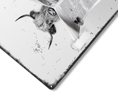 Funny Deer Metal Tin Sign - Perfect Black and White Bathroom Decor for Toilet Walls - 8x12 Inch in Saudi Arabia