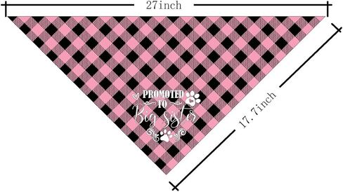 Dog Bandana, Promoted to Big Sister Dog Bandana, Dog Scarf Classical White Printing, Dog Scarf Accessories, Dog Bandana Pet Scarf, Pet White Scarf Gender Reveal Accessories, Dog Bandana Gift (F6) in Saudi Arabia