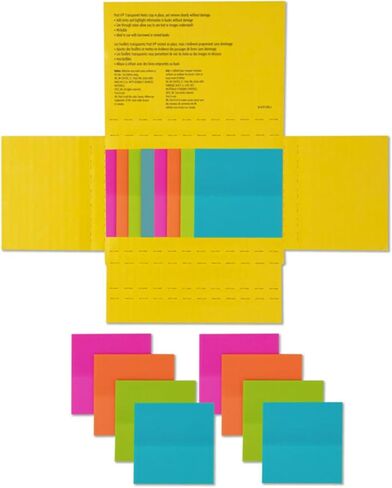 Post-it Transparent Notes, Clear Sticky Notes to Markup Textbooks and Planners Safely, Minimalist Aesthetic School Supplies for College Students, Stationery Artists, and More, 3x3 in, 12 Pads in Saudi Arabia