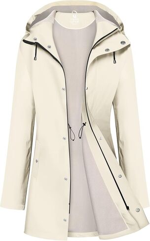 UNIQUEBELLA Women Long Trench Coat Single-Breasted Windproof Classic Overcoat Belted Slim Outerwear Coat with Belt & Hood in Kuwait