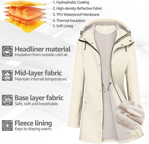 UNIQUEBELLA Women Long Trench Coat Single-Breasted Windproof Classic Overcoat Belted Slim Outerwear Coat with Belt & Hood in Kuwait