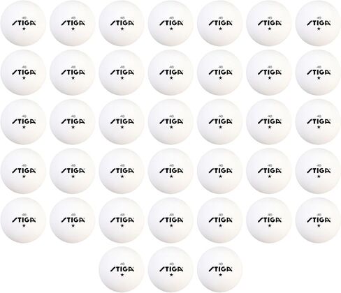 STIGA Ping Pong Balls – 38pk White or Orange 1-Star Table Tennis Balls, Official Size 40mm ABS Balls, Ultimate Durability for Indoor/Outdoor Ping Pong Tables in Saudi Arabia