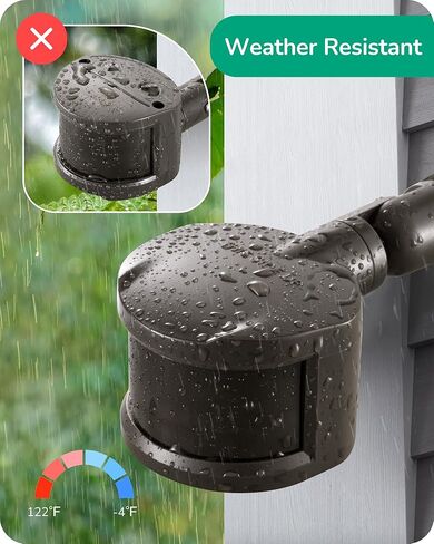 EDISHINE Motion Sensor, Automatic Dusk to Dawn, 180-Degree Replacement Motion Sensor, Adjustable Time & Detection Range Up to 60FT, Outdoor Motion Sensor for Security Floodlight, UL Listed, 2 Pack in Kuwait