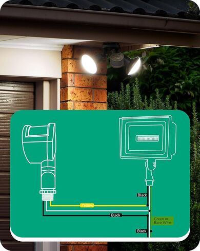 EDISHINE Motion Sensor, Automatic Dusk to Dawn, 180-Degree Replacement Motion Sensor, Adjustable Time & Detection Range Up to 60FT, Outdoor Motion Sensor for Security Floodlight, UL Listed, 2 Pack in Kuwait