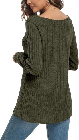 DILIUXING 2023 سترة نسائية طويلة الأكمام ناعمة ومريحة غير رسمية لطيفة بلايز بلوزات فضفاضة أساسية in Kuwait