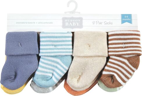Hudson Baby Unisex Baby Cotton Rich Newborn and Terry Socks, Aztec, 0-6 Months in Saudi Arabia