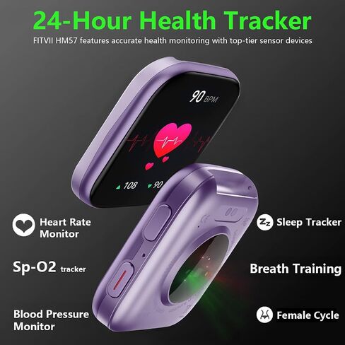 FITVII Health & Fitness Tracker 2024 (Answer/Make Calls), Smart Watch with 24/7 Heart Rate and Blood Pressure, Sleep Tracking, Blood Oxygen Monitor, 120+ Sport Mode Waterproof Activity Tracker in Saudi Arabia