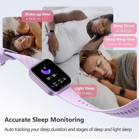 FITVII Health & Fitness Tracker 2024 (Answer/Make Calls), Smart Watch with 24/7 Heart Rate and Blood Pressure, Sleep Tracking, Blood Oxygen Monitor, 120+ Sport Mode Waterproof Activity Tracker in Saudi Arabia