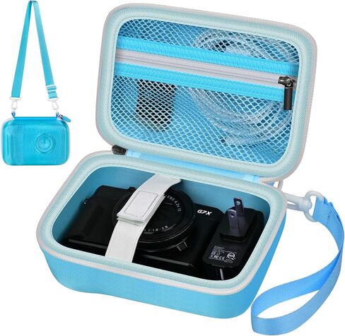 حقيبة كاميرا رقمية فورية للأطفال متوافقة مع كاميرا VTech KidiZoom PrintCam/Creator وورق إعادة تعبئة الطباعة الحرارية، حقيبة تخزين محمولة للسفر مع ملحقات وحزام كتف - وردي in Kuwait