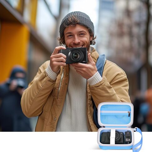 حقيبة كاميرا رقمية فورية للأطفال متوافقة مع كاميرا VTech KidiZoom PrintCam/Creator وورق إعادة تعبئة الطباعة الحرارية، حقيبة تخزين محمولة للسفر مع ملحقات وحزام كتف - وردي in Kuwait