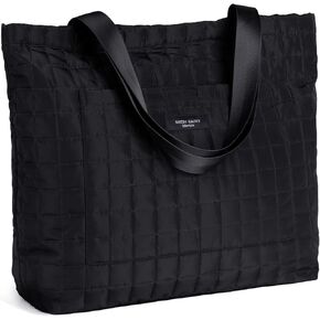 SATIN SAINT lifestyle Medium Tote Bag for Women Travel Tote Bags Black Women's Tote Bags Daily Handbag Womens Tote Bags with Pocket