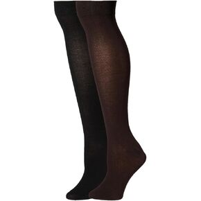 HUE Modal Knee Socks 2-Pack Navy Pack One Size