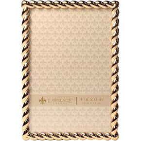 Lawrence Frames Rope Design Metal Frame, 4x4, Silver