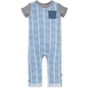 Burt's Bees Baby Baby Girls' Romper Jumpsuit, 100% Organic Cotton One-Piece Coverall, Potted Plants, 6 Months