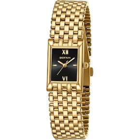 BOFAN Gold Watches for Women Luxury Ladies Quartz Wrist Watches with Stainless Steel Bracelet,Waterproof.Womens Casual Fashion Small Gold Watch.Tools Strap Adjustment Included.
