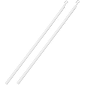6 Pack Blinds Opener Accessories, Curtain Rod Replacement with Hooks and Handles,24 Inch Clear Acrylic Curtain Pull Rod Wand,Multifunctional curtain rods Invisible curtain rods. (Clear_24 In)
