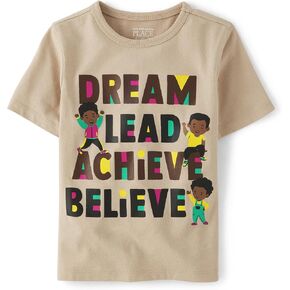 The Children's Place Baby Toddler Boys Short Sleeve Graphic T-Shirt, Peace Hand Sign-White