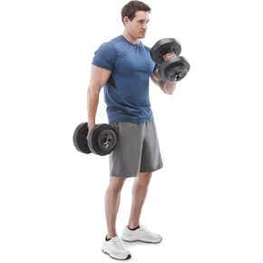 Marcy 40 lbs Adjustable Dumbbell Set with Collars for Home Gym Bodybuilding, Weight Training, Strength Training