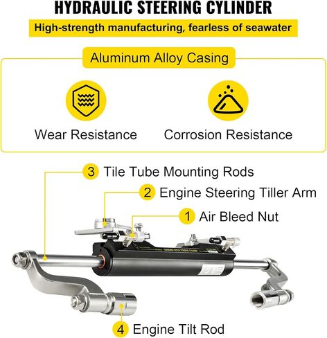 VEVOR Hydraulic Steering Cylinder Hydraulic Outboard Marine Steering Cylinder in Saudi Arabia