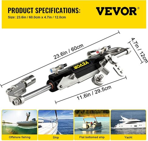 VEVOR Hydraulic Steering Cylinder Hydraulic Outboard Marine Steering Cylinder in Saudi Arabia