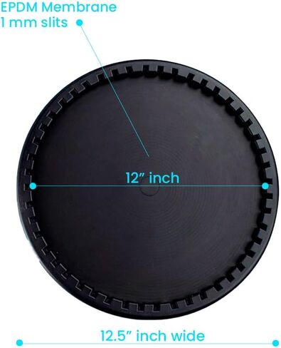 ECD350-E | 12" EPDM Fine Bubble Disc Diffuser | Aerators for Ponds, Lakes and Aquarium or Water Treatment | 3/4 MNPT nipple | SSI Aeration Original in Saudi Arabia