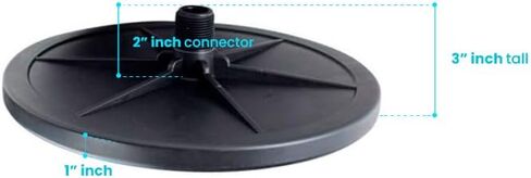 ECD350-E | 12" EPDM Fine Bubble Disc Diffuser | Aerators for Ponds, Lakes and Aquarium or Water Treatment | 3/4 MNPT nipple | SSI Aeration Original in Saudi Arabia