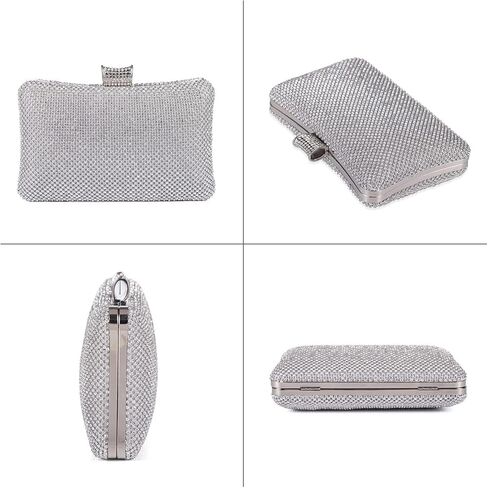 Pinprin السيدات سباركلي الراين مساء براثن المرأة كريستال ديامانتي مساء حقيبة حفلة موسيقية الزفاف حقيبة يد محفظة الحفلات in Kuwait