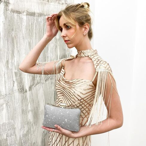 Pinprin السيدات سباركلي الراين مساء براثن المرأة كريستال ديامانتي مساء حقيبة حفلة موسيقية الزفاف حقيبة يد محفظة الحفلات in Kuwait