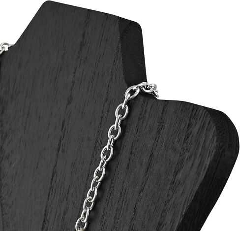MOOCA Foldable Wooden Easel Necklace Display - Portable Jewelry Organizer, Curved Top Design - 8.54" Wx1.65 Dx14.33 H - Brown in Saudi Arabia