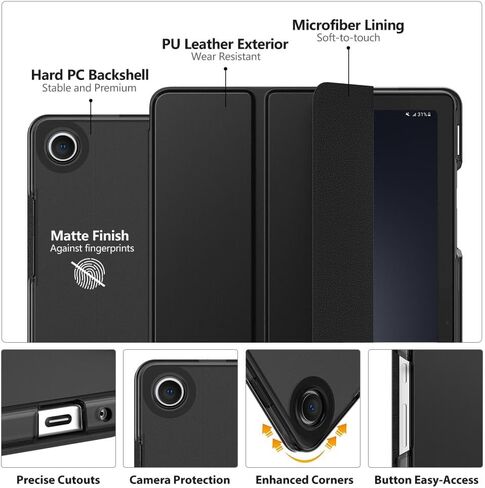 MoKo Case for Galaxy Tab A9+/A9 Plus 11 inch 2023, Slim Stand Protective Smart Cover with Hard PC Translucent Back Shell for Tab A9 Plus Tablet (SM-X210/X216/X218), Auto Wake/Sleep, Agave Green in Kuwait