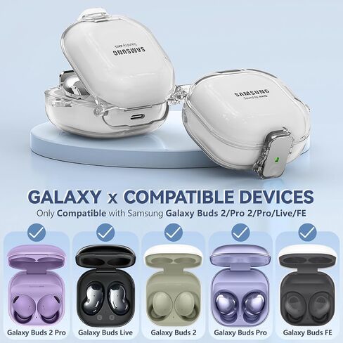 Inesore Case for Samsung Galaxy Buds FE/Buds 2/Pro/Live (Purple) in Kuwait