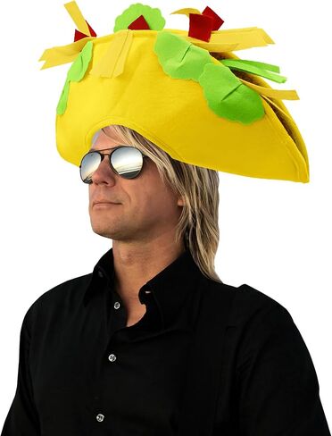 Adult Cheeseburger Hat - Adults Hamburger Hats - Novelty Silly Burger Cap - Funny Fast Food Costume Accessory, Multi-color, One Size in Kuwait