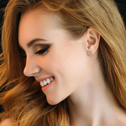 مجموعات أقراط IEFWELL، S925 من الفضة الإسترليني بعد 2 قيراط من قطع Asscher مكعب زركونيا أقراط مسمار مضادة للحساسية ذهبية/ذهبية وردية/أسود/فضي أقراط للنساء والرجال والفتيات المراهقات in Kuwait